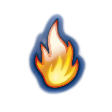 a fire on a white background