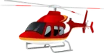 a red helicopter on a white background