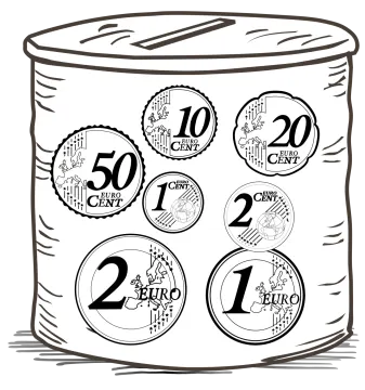 a roll of money with the numbers on it