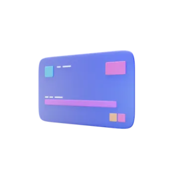 a credit card on a white background