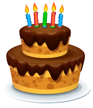 a cake with candles on top of it
