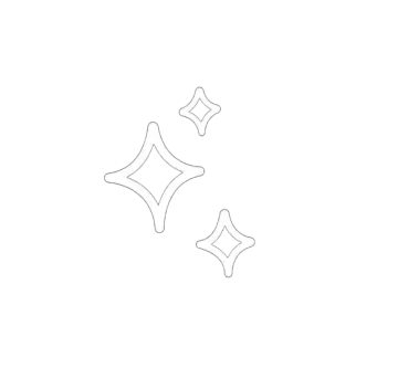 a line drawing of two stars on a white background