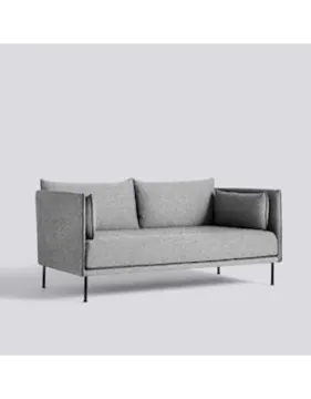 an image of a grey sofa with black legs