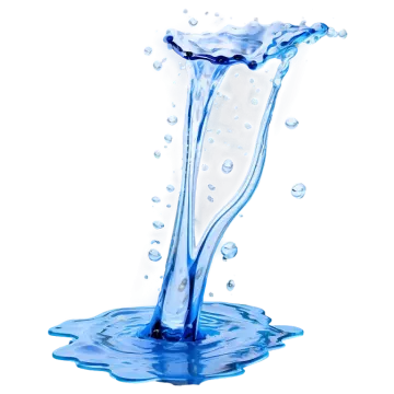 a splash of water on a white background