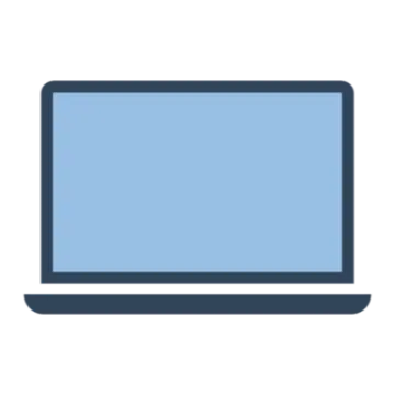 a laptop on a white background