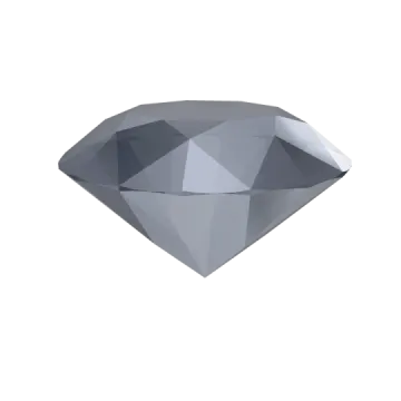 a grey diamond on a white background
