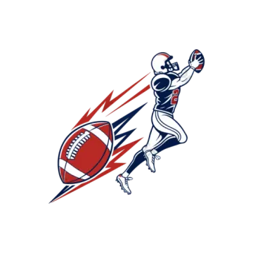 a football player running with the ball in his hand