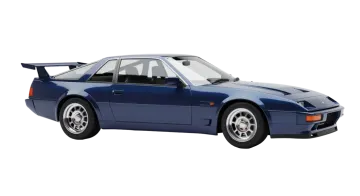 a blue car on a white background