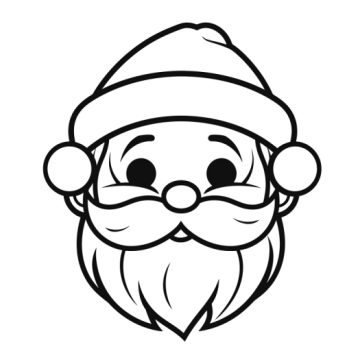 a black and white image of santa claus