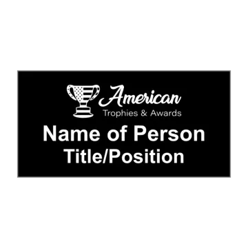a black and white logo with the name of an award winner