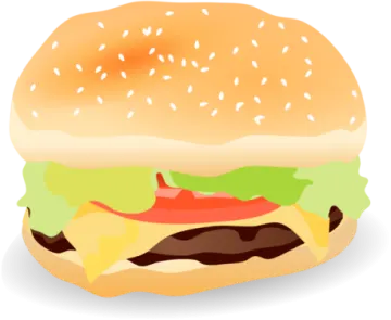 a big hamburger on a white background