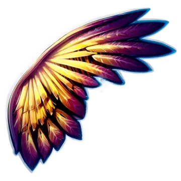 an image of a purple and yellow wing