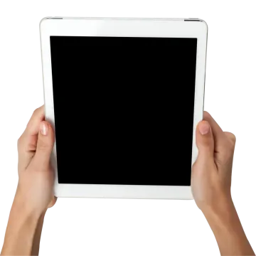 a person holding an ipad in their hands