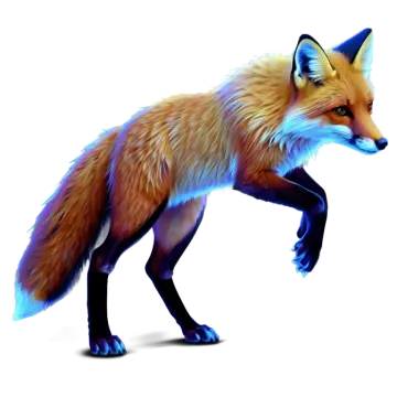 a painting of a fox