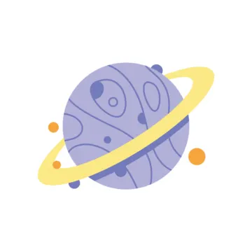 an image of a planet with saturn in the background