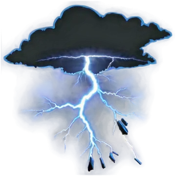 a cloud with lightning in the sky