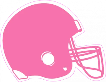 a pink football helmet on a white background