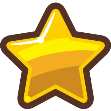 a yellow star on a white background