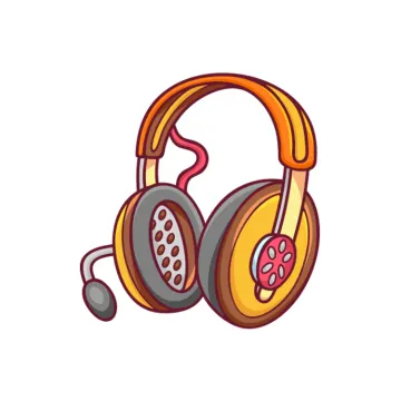 a pair of headphones on a white background