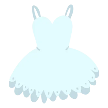 the silhouette of a white dress