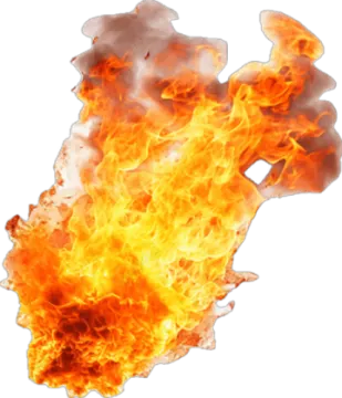 an image of fire on a white background