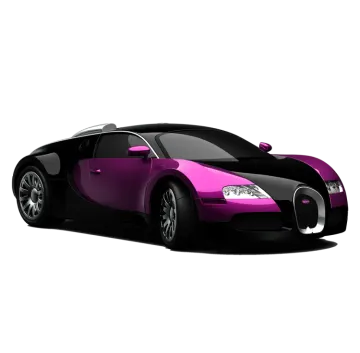 a pink and black bug bug car