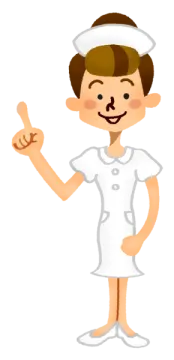 a cartoon nurse with a thumbs up
