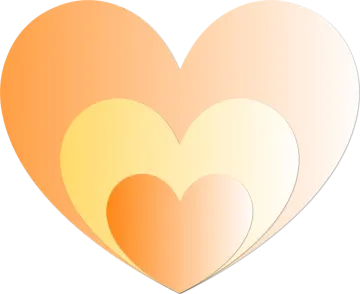two hearts in the shape of a heart