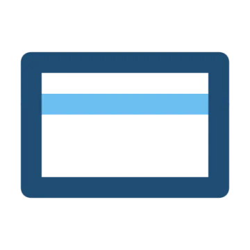 an icon of a tablet with a blank screen