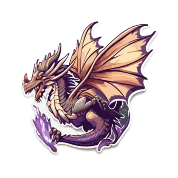 a dragon sticker on a white background
