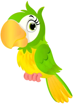 a green and yellow parrot sitting on a branch