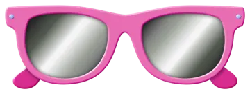a pair of pink sunglasses with mirrored lenses