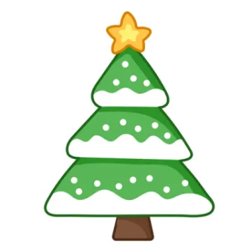 a christmas tree with a star on top