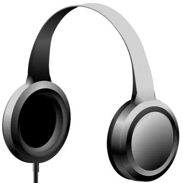 a pair of headphones on a white background