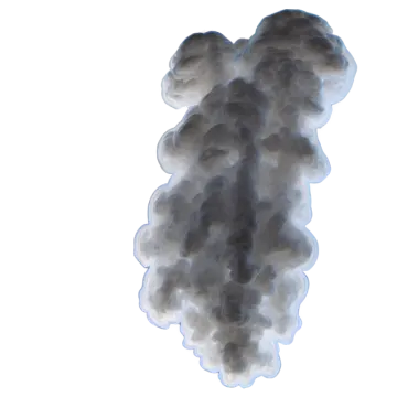 a cloud of smoke on a white background