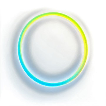a white circle with blue and yellow lights