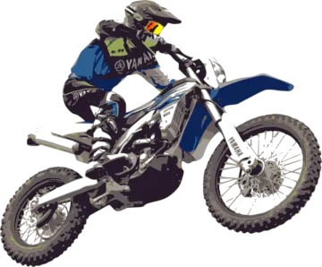 a person riding on a dirt bike