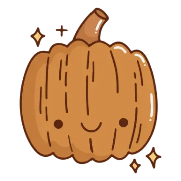 a cartoon pumpkin on a white background
