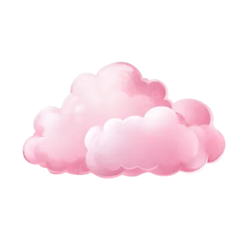 a pink cloud on a white background