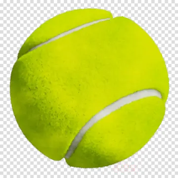 a tennis ball on a transparent background
