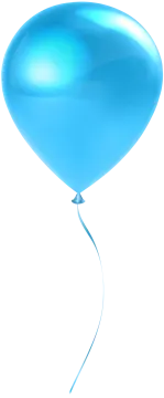 a blue balloon flying in the air