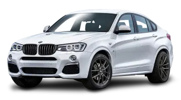 a white bmw suv is shown in this image