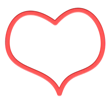 a red heart shaped cookie cutter
