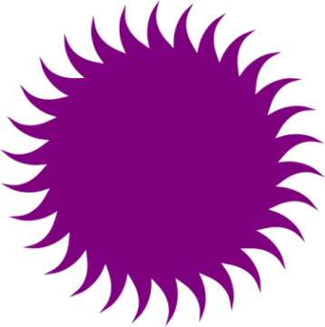 a purple sun on a white background
