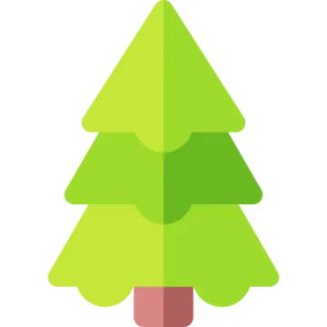 a green christmas tree on a white background