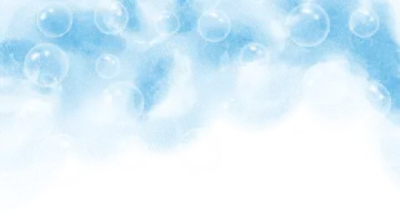 a blue and white background with bubbles