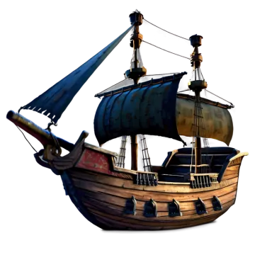 a pirate ship on a white background