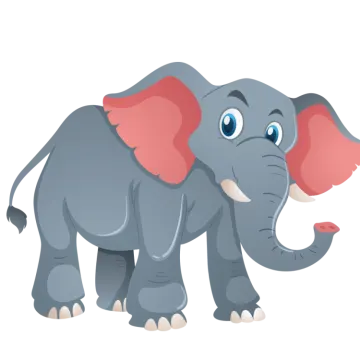 an elephant with big ears