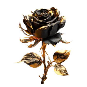 a black rose on a white background