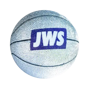 a basketball ball with the word jws on it